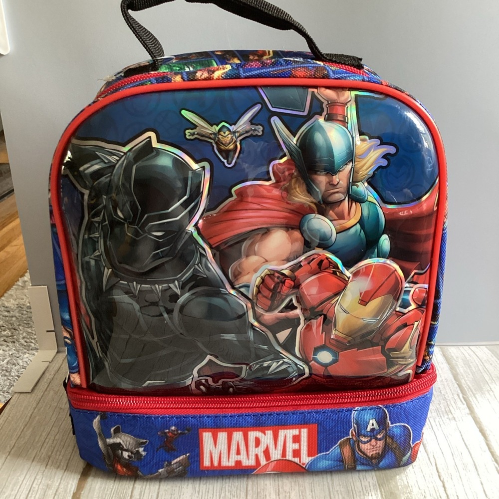 MARVEL AVENGERS LUNCH BAG INSULATED COMPARTMENT ON BOTTOM NEW